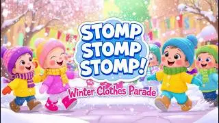 Winter Clothes Parade ❄️👢 | Stomp Stomp Stomp Song for Kids | Learn Winter Clothes