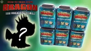 *РАСПАКОВКА* 6 x Mystery Как приручить дракона: Скрытый мир Puzzle Palz 3D Eraser фигурки