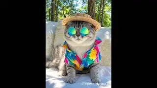 Straw hat and sunglasses: low-angle fashion swing
