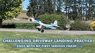UMX Timber Turbo, Driveway Landing and Take Off Practice Session - Beginner #rcplane training!