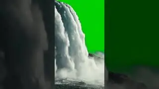 Realistic Waterfall Green Screen 🌊 | VFX Background #shorts