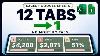 Google Sheets Budget Template — One Log, No Monthly Tabs (Full Tour)