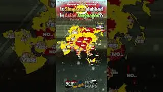 Is simpsons dubbed in your language? 📺 | #mapping #map #asia #geography #mapper #simpsons #cartoon