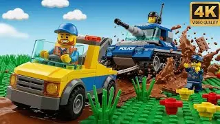 Эвакуатор LEGO City: буксировка полицейского танка! 🚜🚔