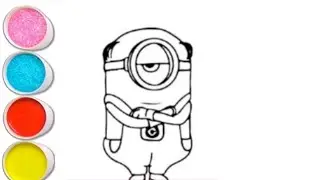 How to draw mega minion|Cute minion drawing|Despicable me 4