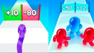 Snake Run VS Join Blob Clash Satisfying ASMR Walkthrough Gameplay Part