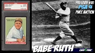1933 Babe Ruth rookie card for sale; graded PSA 4. 1933 Babe Ruth rookie card Goudey #181