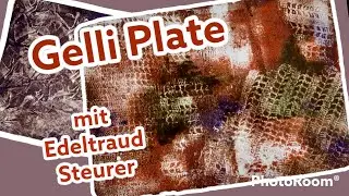 Drucken mit der Gelplatte - Gelli Plate mit Häckeldeckerl
