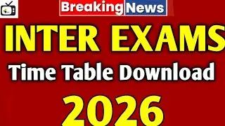 Ap telangana intermediate 1st year 2nd year time table download link pdf 2026|bhuwantv