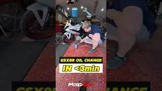 GSX8R Oil Change 🛠️ Under 3 Mins!  Tutorial Save $ #GSX8R #BikeMaintenance #ShortsDIY #suzuki #800