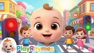 🚦 Let&rsquo;s Cross the Street Song | Road Safety for Kids | Red Light Green Light Rhyme | nunu tv