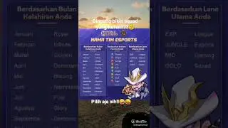 Bingung bikin nama squad yang keren?🧐Nih pilih aja yang cocok😜#squadml#mobilelegends