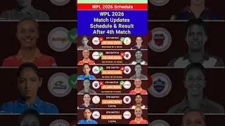 WPL 2026 Match Schedule Date Results Update after Delhi vs Gujarat 4th Match #schedule #cricket #wpl