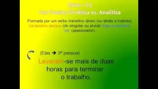 Portugués- Nivel C1- 21- Voz pasiva sintética vs analítica