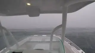 Twin Vee 310GF taking on some angry seas in the Gulf of Mexico