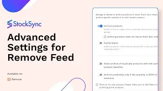 Mastering Advanced Settings: Remove Product Feed in Stock Sync | Inventory Management Tutorial