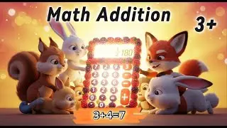 Math Addition 3+ with Forest Animals.
