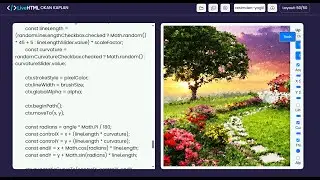Interactive Image Sketching Web App Full-Screen Canvas A4 Output Random Brushes