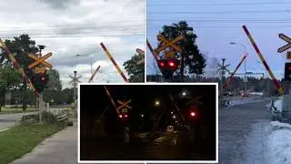 Kolme junaa Porvoonkadulla | 3 Trains at Porvoonkatu Level Crossing