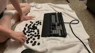 timelapse of me cleaning keyboard keys