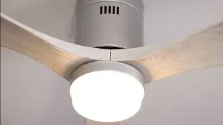 Sofucor Flush Mount Low Profile Ceiling Fan With Lights, Noiseless Reversible Motor Remote Control