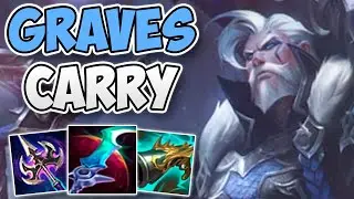 AMAZING KR CHALLENGER GRAVES CARRY GAMEPLAY | CHALLENGER JUNGLE GRAVES | 12.9 S12