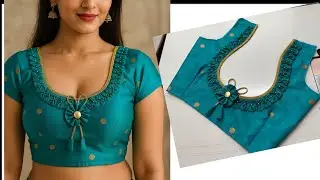 Latest beautiful blouse design #back neck design #blousedesigns 