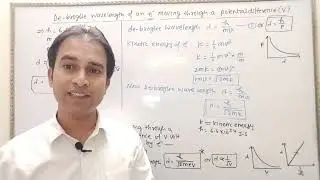 De-broglie wavelength in the terms of potential difference and absolute temperature|Class12 physics|