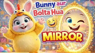 Bunny aur Bolta Hua Mirror 🪞 | Funny Kids Song | Learn Good Habits