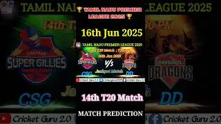 Dindigul vs Chepauk | 14th T20 | 16th Jun 2025 #csg #dd #csgvsdd #tnpl #shorts #predictions #t20