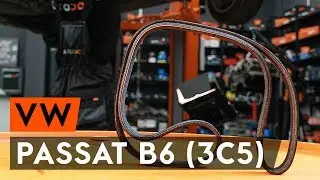 How to change serpentine belt / v-ribbed belt on VW PASSAT B6 (3C5) [TUTORIAL AUTODOC]