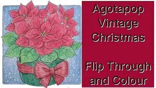 Agotapop Vintage Christmas flip through and Colour (Adult Colouring Tutorial)
