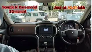 Scorpio N Base model Z2 diesel Model just at 14.48 lakh ex. #scorpion @WrenchandRoars 