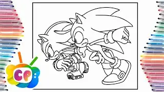 Sonic vs Shadow coloring pages/ Sonic and Shadow who is faster /Cartoon - On & On [NCS Release]