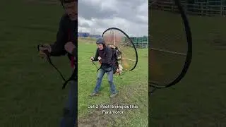 Jet 2 pilot, trying out his Paramotor￼