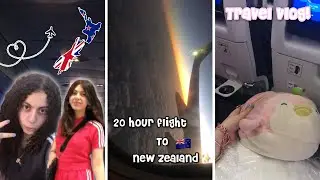 TRAVEL 24+ HOURS WITH US TO NEW ZEALAND 🇳🇿 ✈️ (4 FLIGHTS) + PLANE FOOD REVIEW