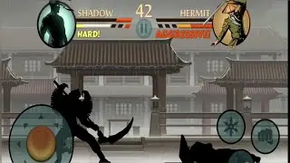 Shadow fight 2 | Act 2 | Boss battle : Hermit/Defence Hermit by Grim scythe/How I taught the teacher