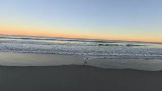 Beautiful sunset at Cocoa Beach in Orlando
