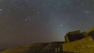 Winter Milky way and zodiacal light at Douiret Tunisia 2018