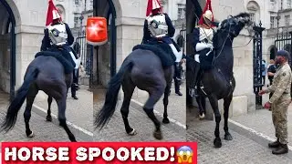INCIDENT!🚨Guard HITS Panic Button as Horse Spooked - Army Rushes In‼️