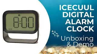 ICECUUL Digital Alarm Clock | Simple Alarm Clock with Light 12/24H | Snooze Model Unboxing & Demo