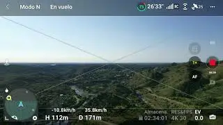 Telemetria vuelo dsobre el dique embalse A. E. Aguero, 10/01/26