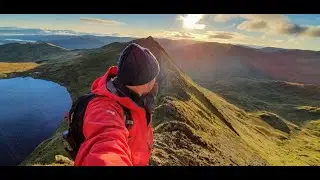 Wild camp Red Tarn with dawn crossing of Striding Edge