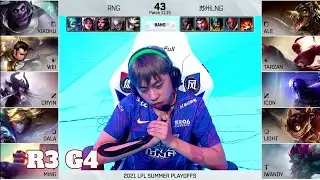 RNG vs LNG - Game 4 | Round 3 LPL Summer 2021 playoffs | Royal Never Give Up vs LNG Gaming G4
