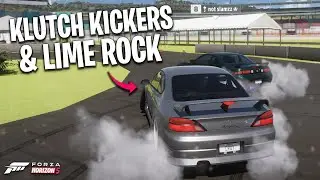350 HP S15  DRIFTING Custom KLUTCH KICKERS TRACK + OTM LIME ROCK Tandem TRAINS! | Forza Horizon 5