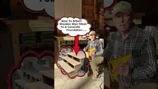 How To Attach Wooden Stairs Steps To A Concrete Foundation 🛠️ #diy #projects #shorts