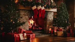 🎄 Уютный рождественский камин | Нежный зимний джаз для учёбы и отдыха