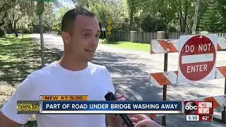 Busy road leading to Tarpon Springs closed because of bridge wash out