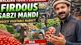 Walking Tour Peshawar | Inside Firdous Sabzi Mandi | Biggest Vegetable Market of Peshawar.
