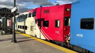 UTA FrontRunner Cab Car 111 Departing Salt Lake Central while Mid-Set once more